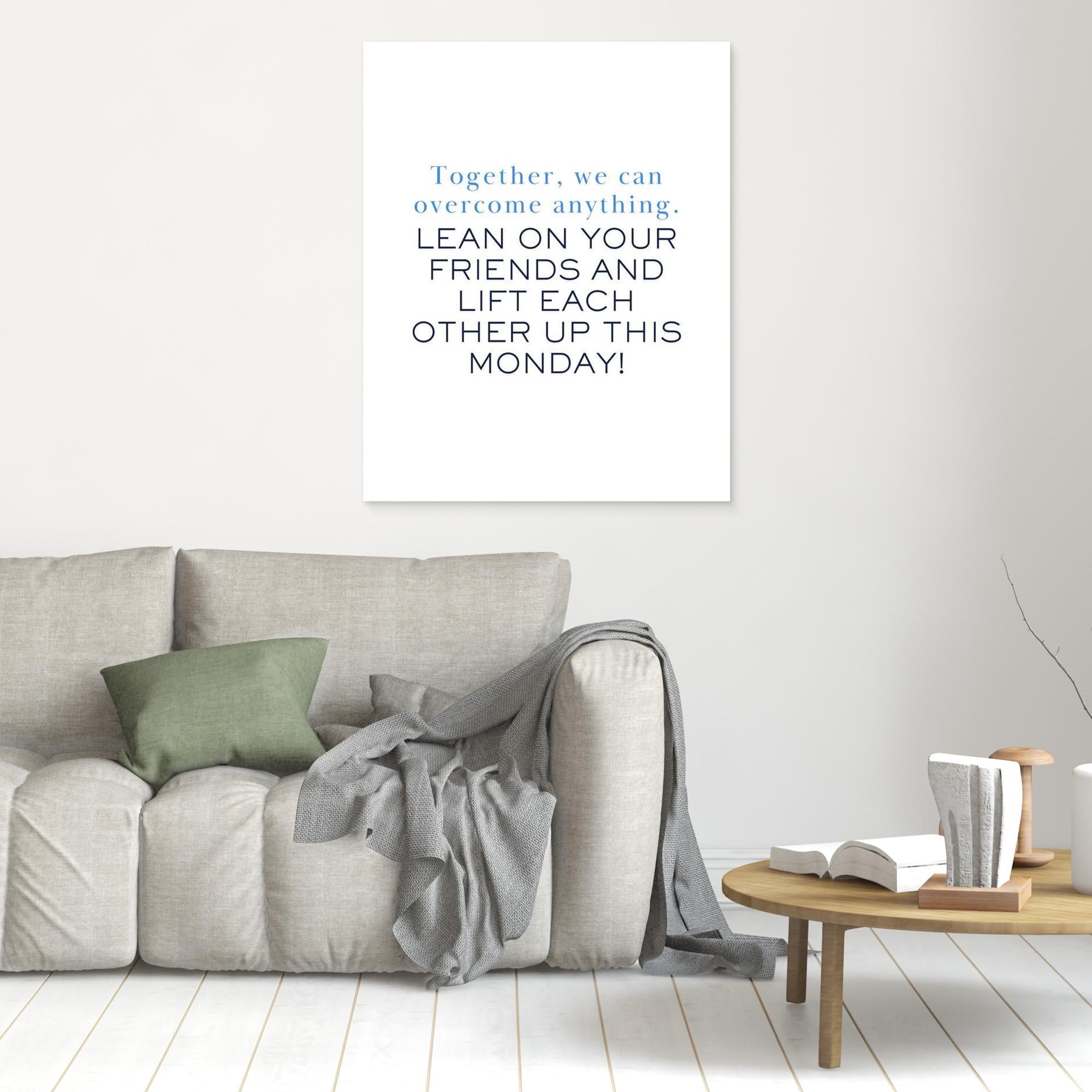 Inspirational Monday Quote Wall Art | Modern Office Decor