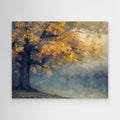 Autumn Lake Reflections Canvas - Impressionist Landscape Art