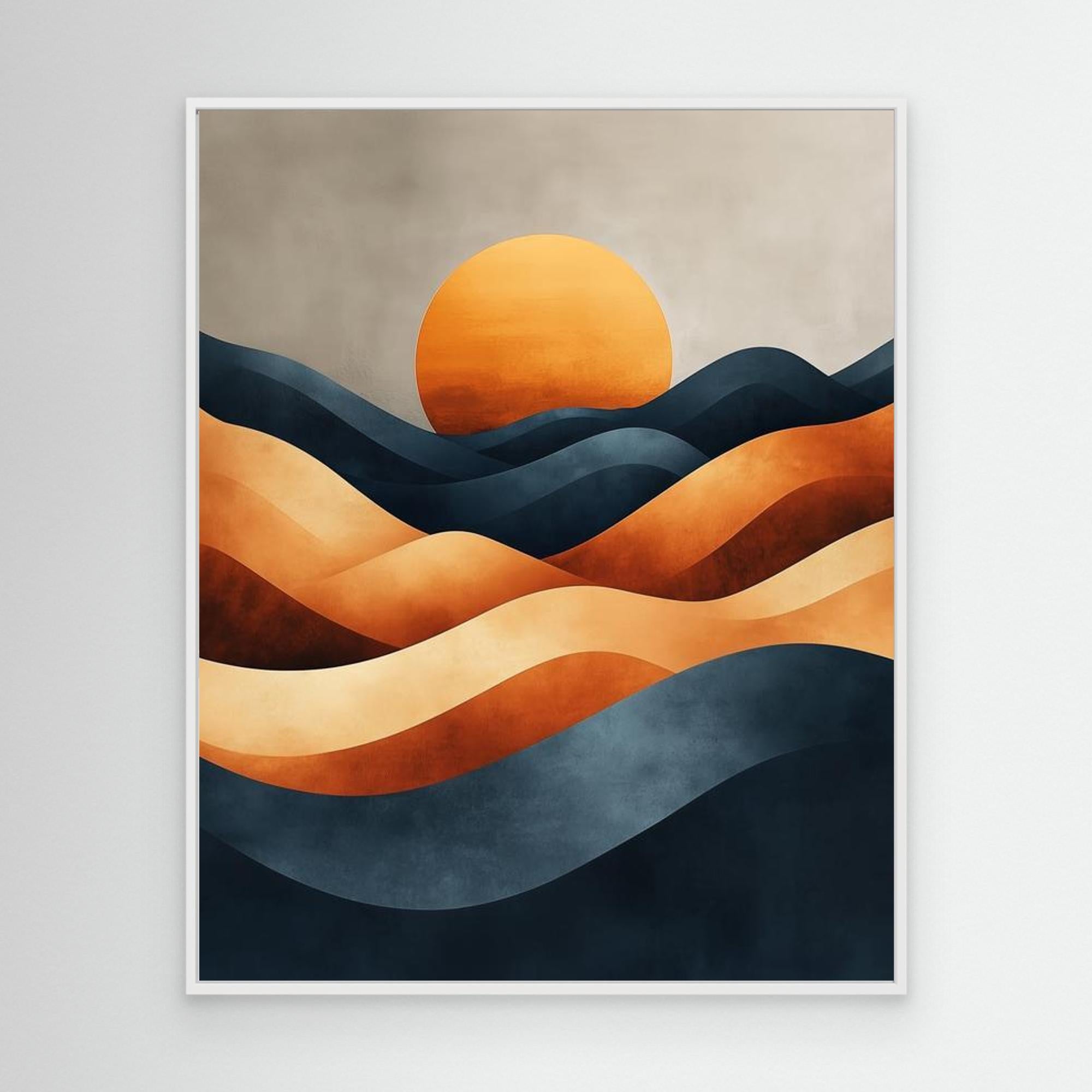 Abstract Desert Sunset Canvas Print | Modern Wall Art UK