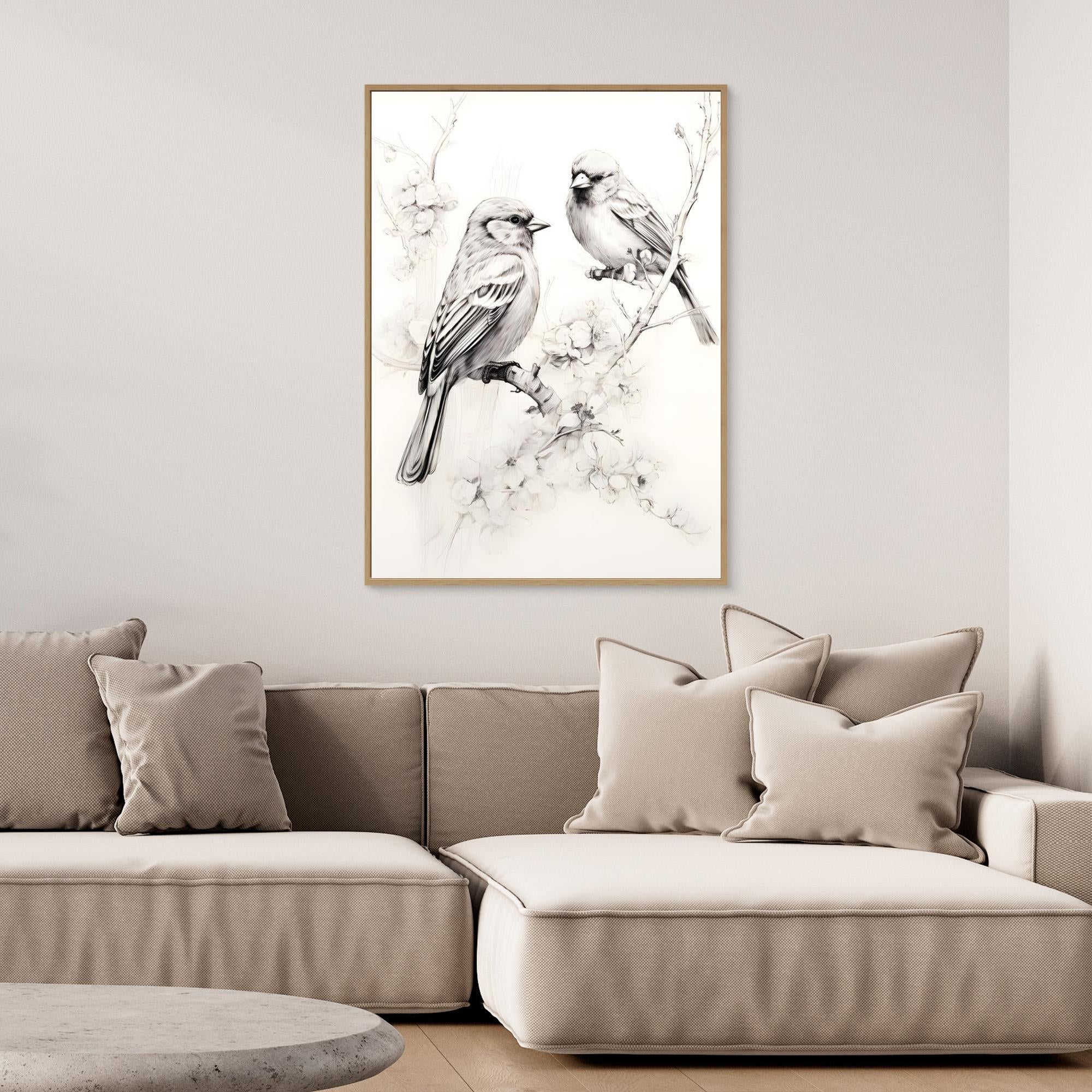 Sketch Bird Wall Art | Nature Nursery Decor & Prints - Framed Pop Art