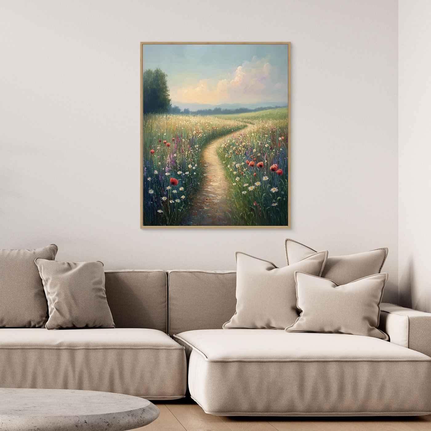 Wildflower Meadow Canvas Wall Art | Cottagecore Decor