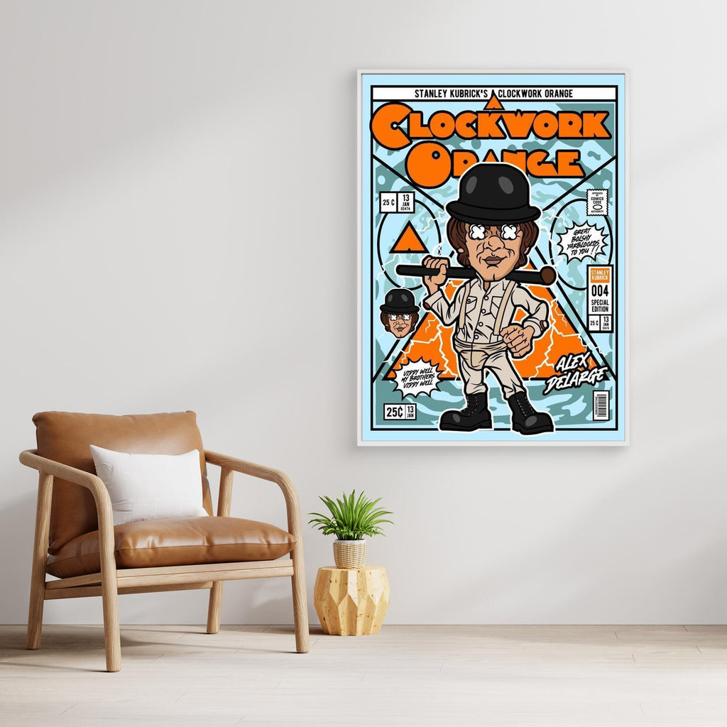 A Clockwork Orange Alex DeLarge Comic Style Art Print