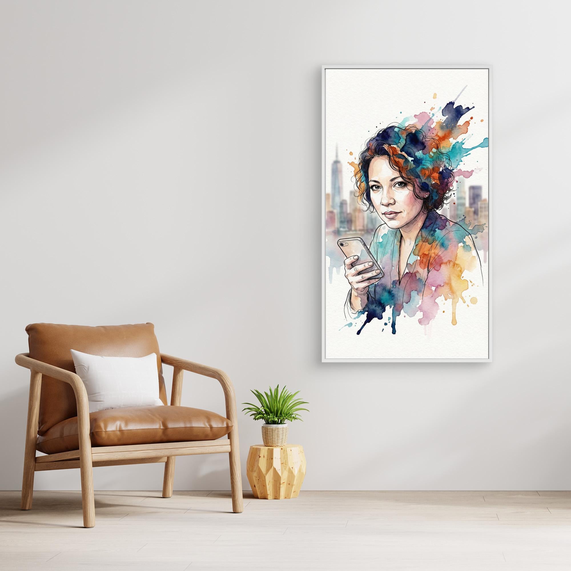 Custom Watercolour Portrait | Personalised Urban Wall Art UK