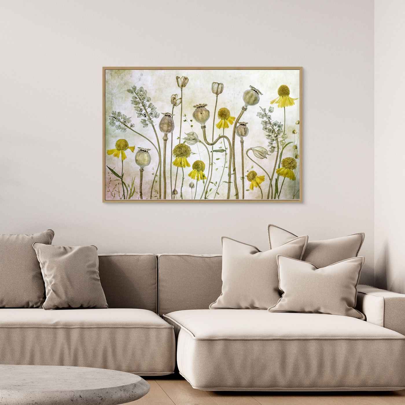 Botanical Wildflower Wall Art | Vintage Floral Kitchen Decor