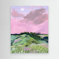 Hallway Wall Art – Pastel Meadow Landscape Canvas Print - Framed Pop Art