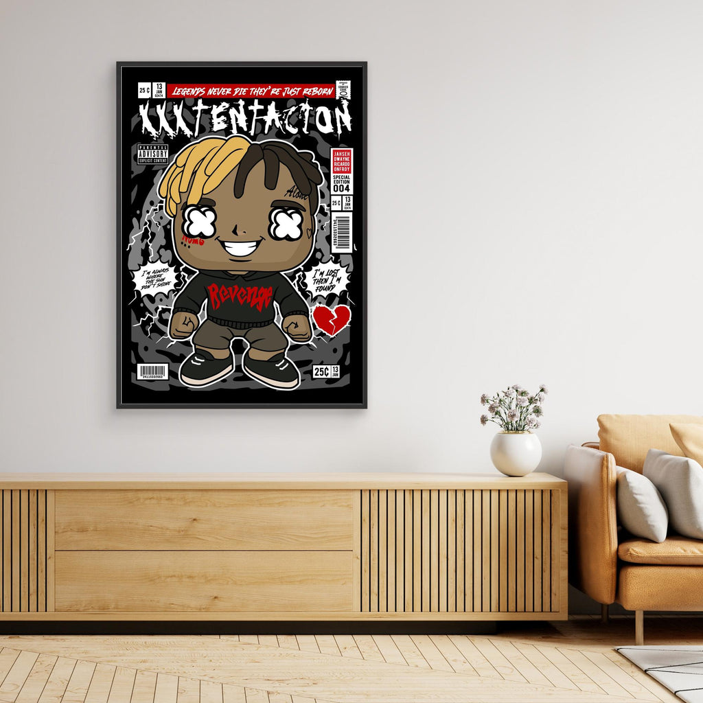 XXXTentacion Inspired Canvas Print for Hallway Wall Art - Framed Pop Art