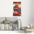 Spider-Man Deadline Swing Comic Art | Chibi Canvas Print - Framed Pop Art