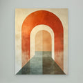 Mid-Century Arch Abstract Canvas Wall Art - Framed Pop Art