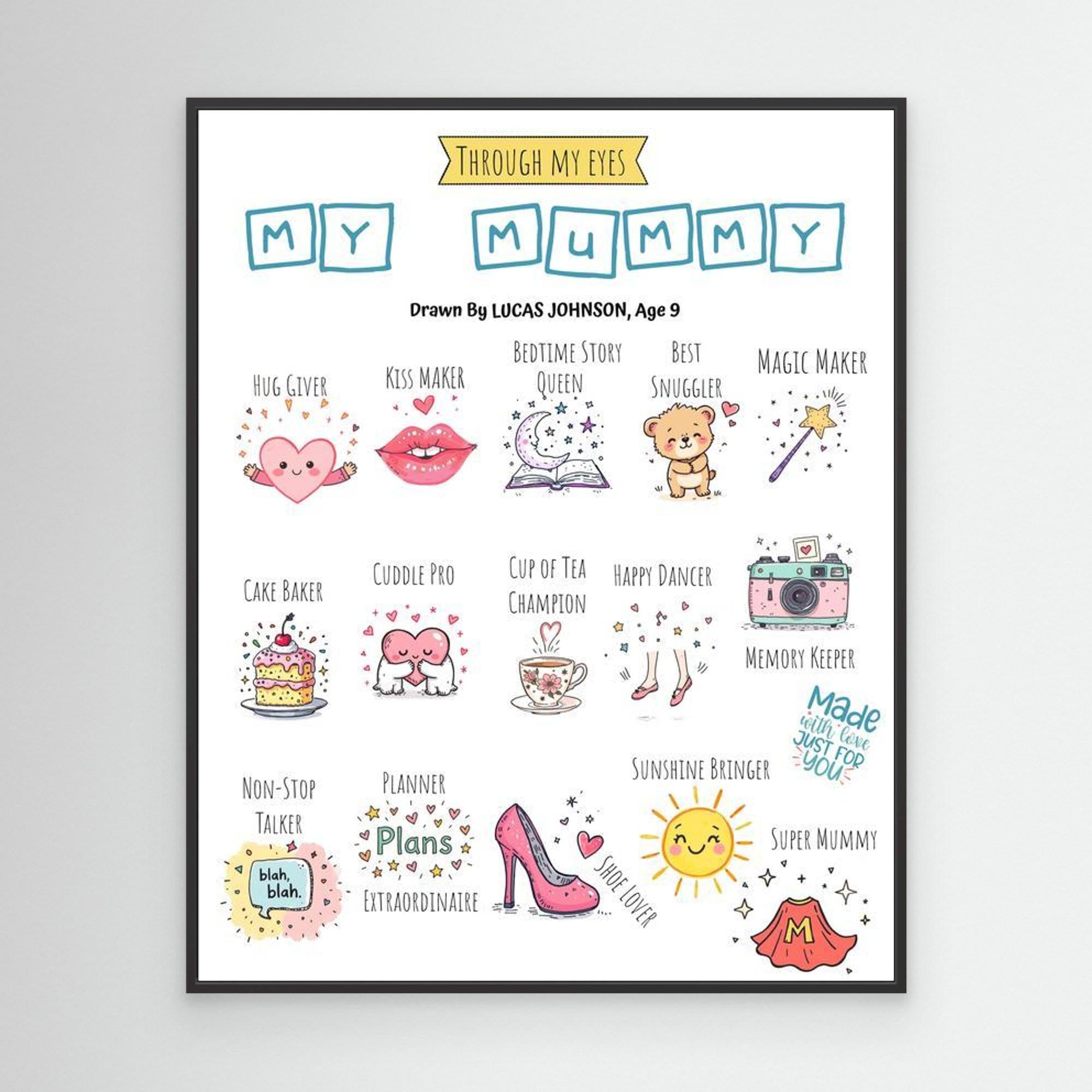 Personalised Through My Eyes My Mummy Canvas Print