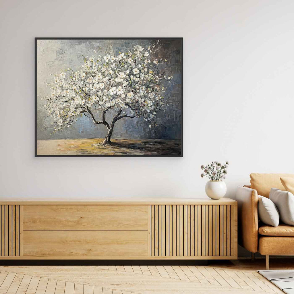 Textured Tree Wall Art | Modern Floral Decor for Living Room