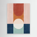 Modern Abstract Geometric Canvas – Hallway Wall Art - Framed Pop Art