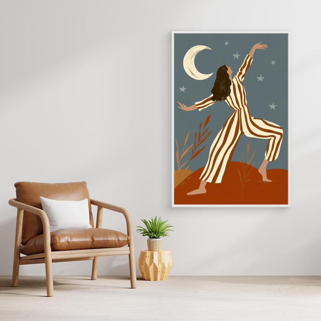 Boho Dancing With Stars Wall Art | Modern Nursery Decor - Framed Pop Art