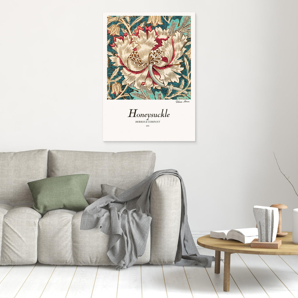 Hallway Wall Art – William Morris Honeysuckle Canvas Print - Framed Pop Art
