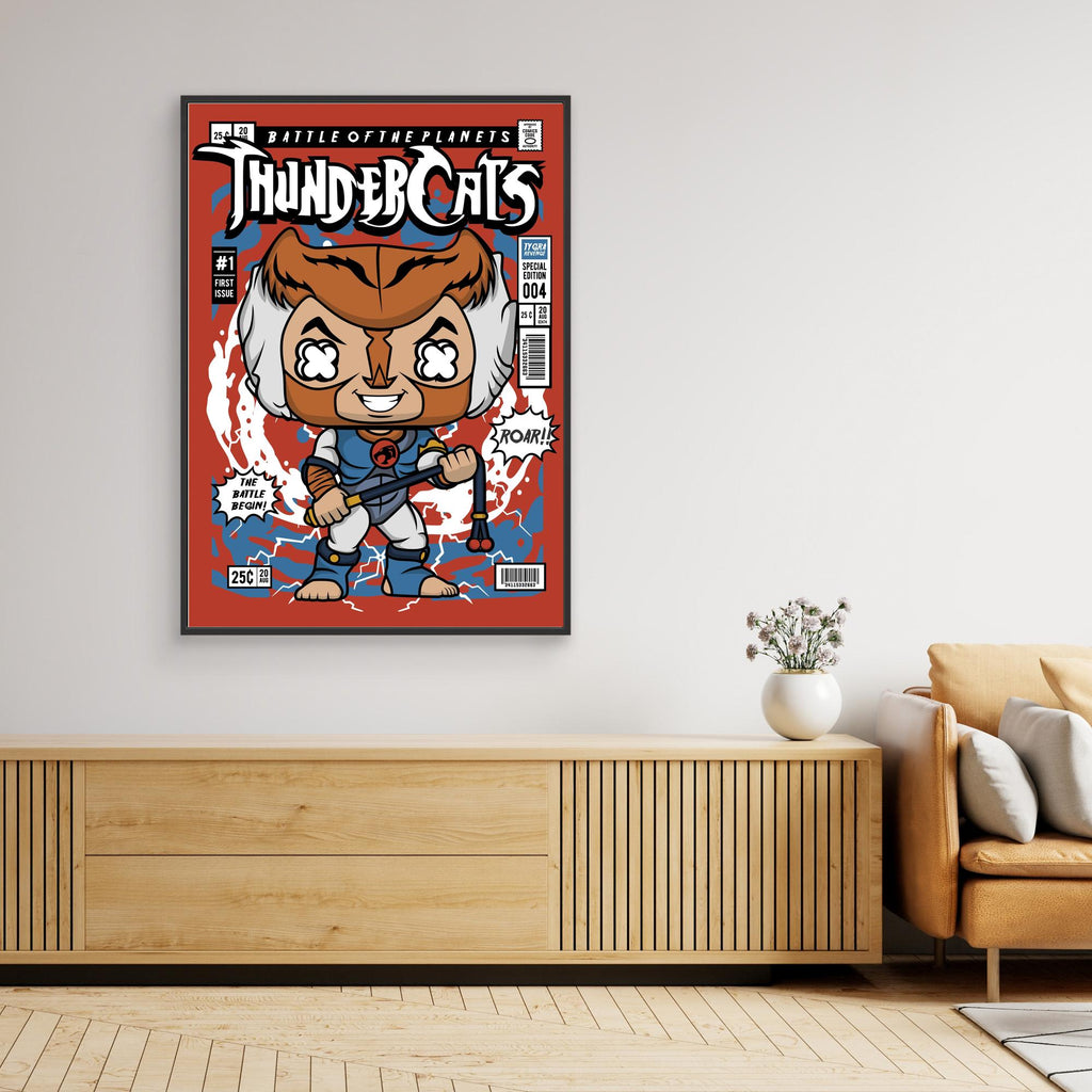 Thundercats Comic Wall Art | Retro 80s Kids Bedroom Decor - Framed Pop Art