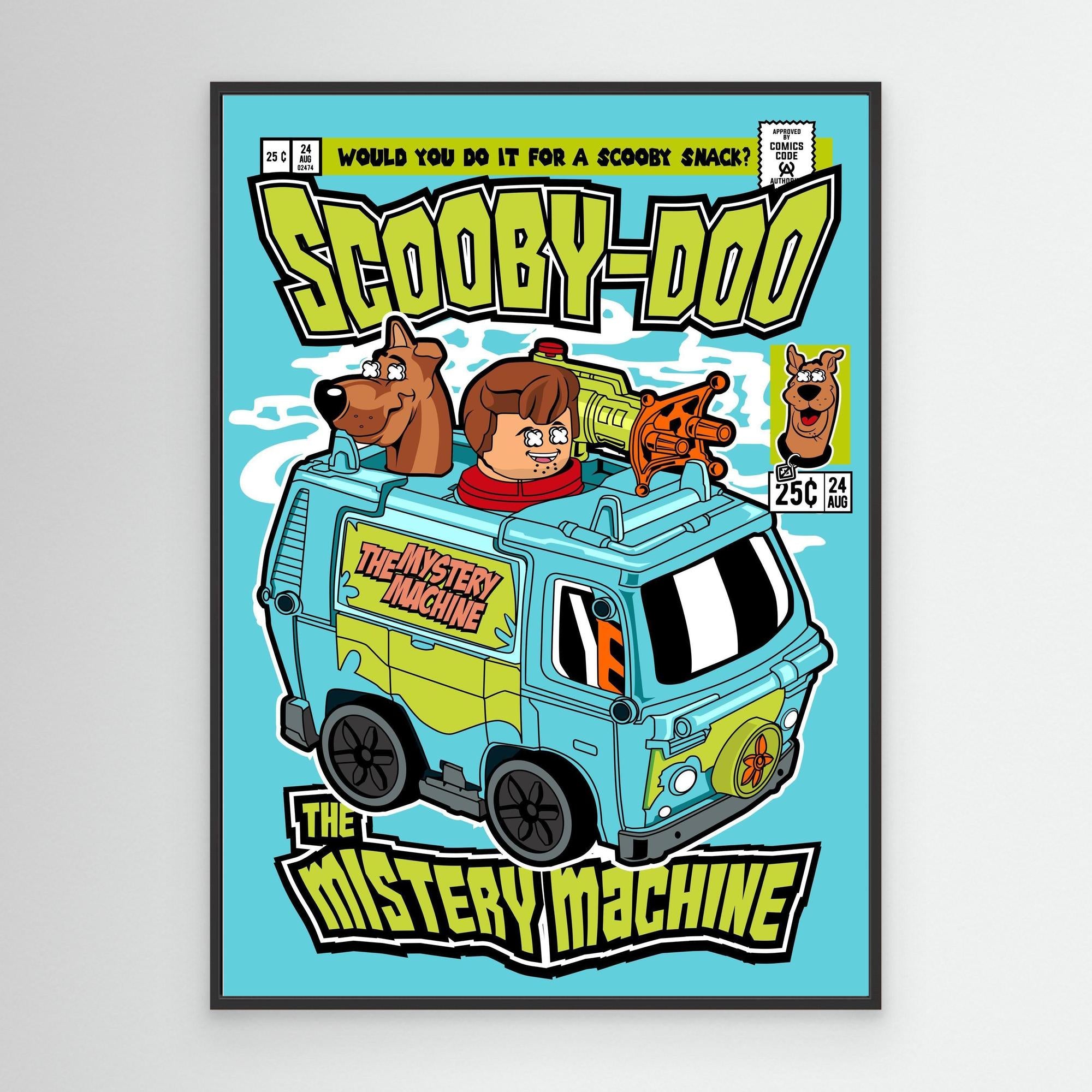 Scooby-Doo Mystery Machine Wall Art for Kids’ Rooms - Framed Pop Art