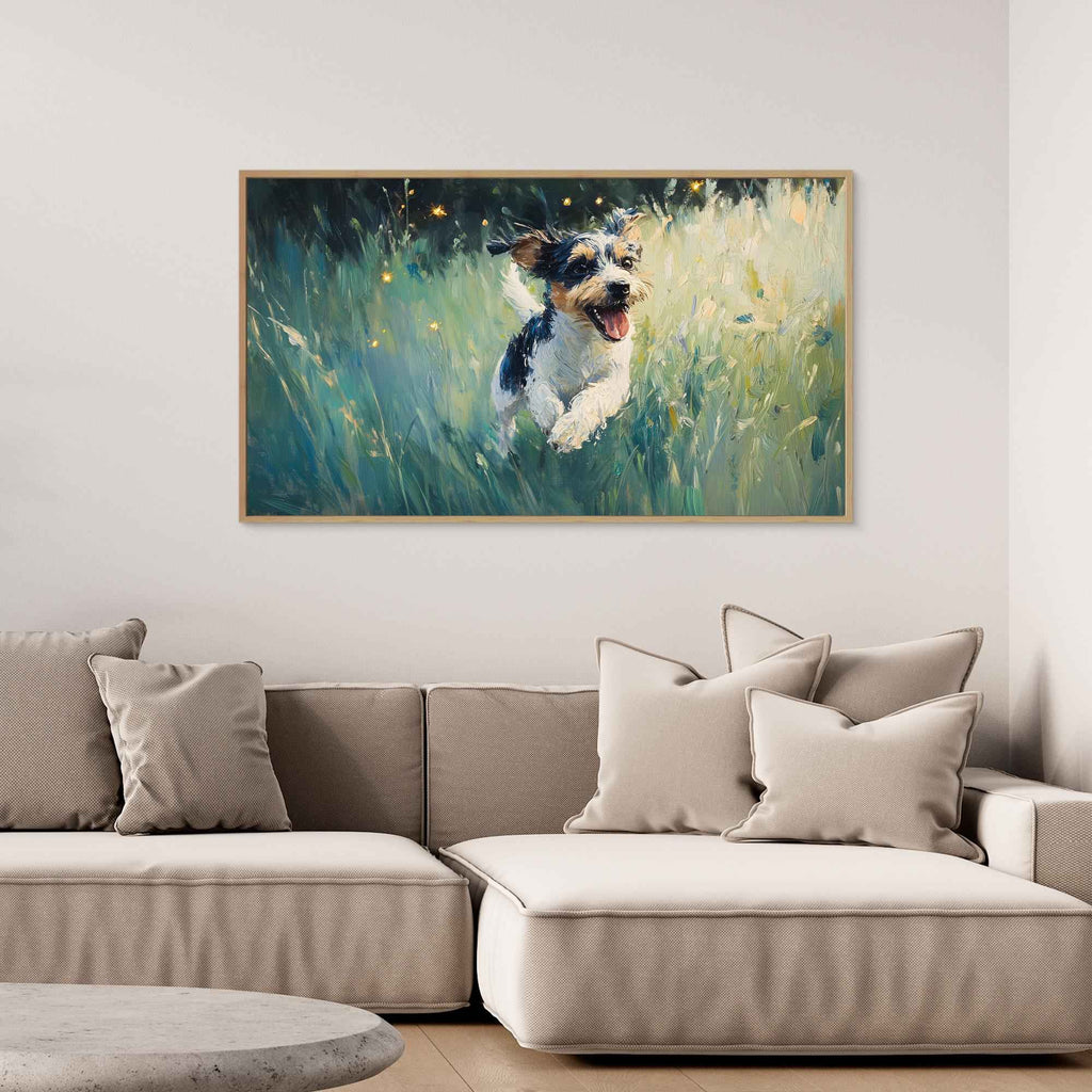 Jack Russell Art | Playful Dog Nursery Print