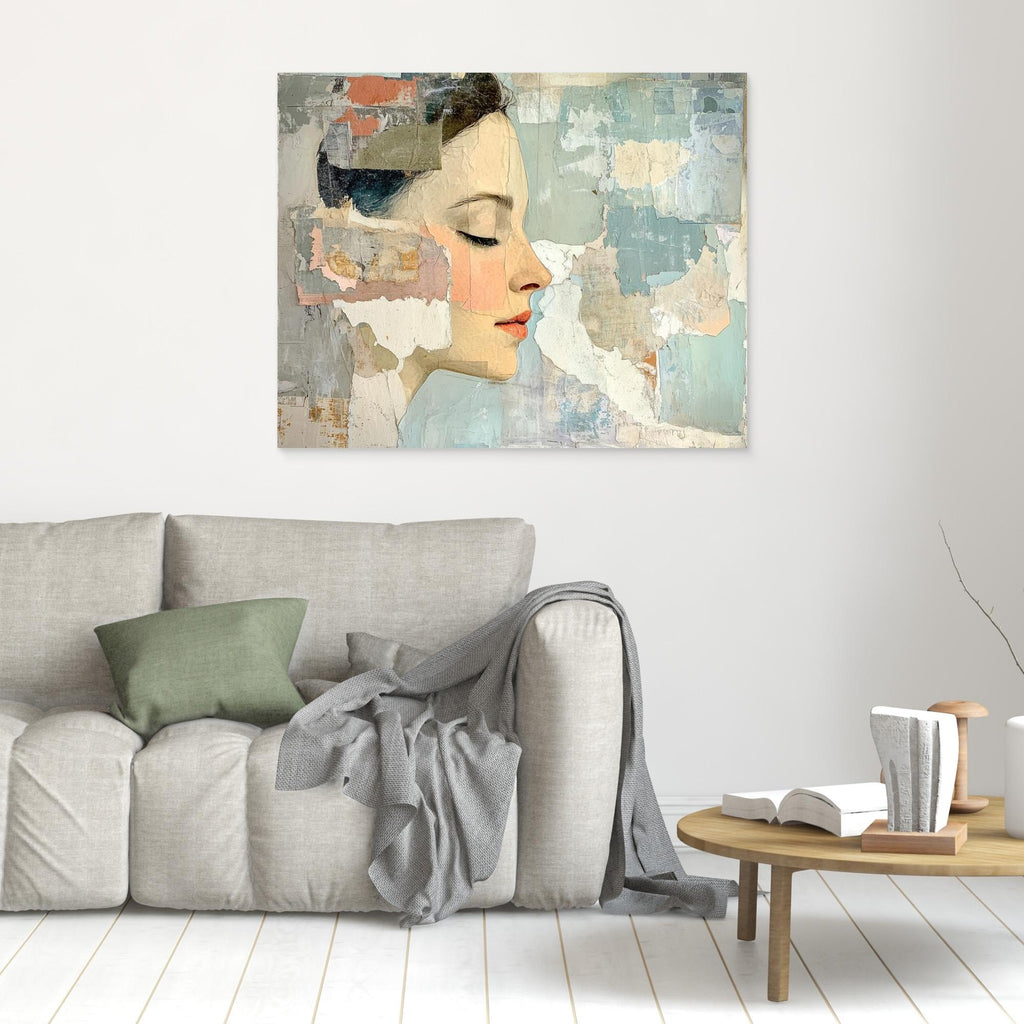 Abstract Woman Portrait Wall Art for Bedroom Decor - Framed Pop Art