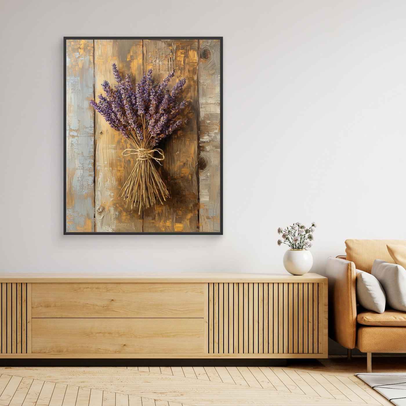 Lavender Canvas Wall Art | Shabby Chic Farmhouse Decor