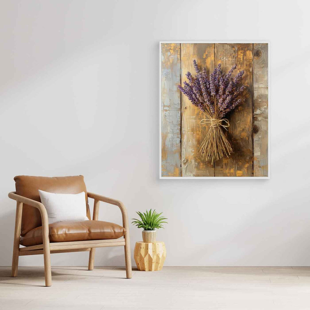 Lavender Canvas Wall Art | Shabby Chic Farmhouse Decor