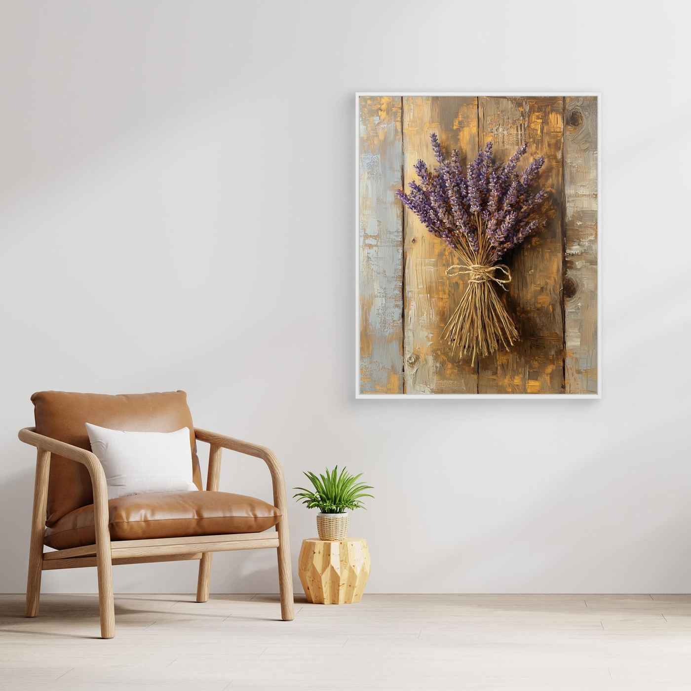 Lavender Canvas Wall Art | Shabby Chic Farmhouse Decor