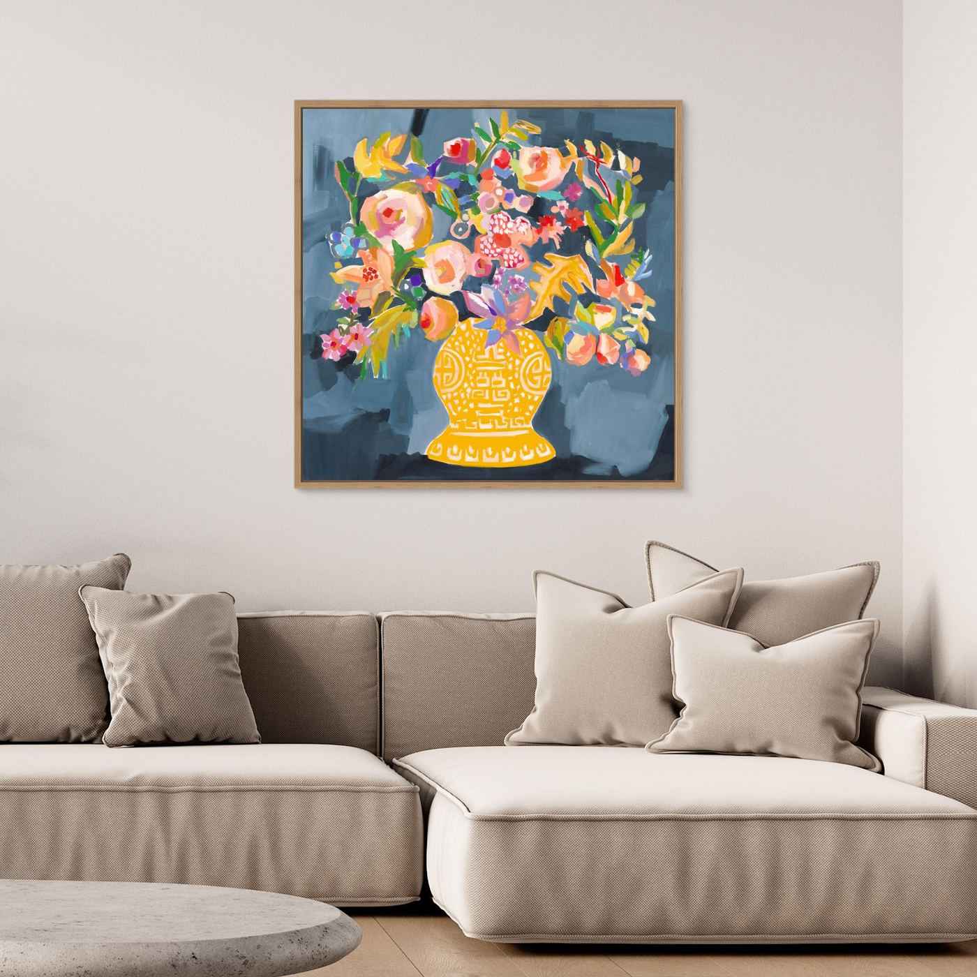 Colourful Floral Canvas Art for Kitchen Wall Decor
