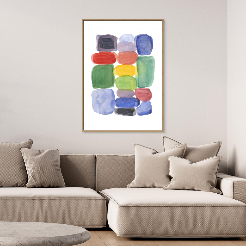 Modern Abstract Watercolour Art for Nursery & Playroom - Framed Pop Art