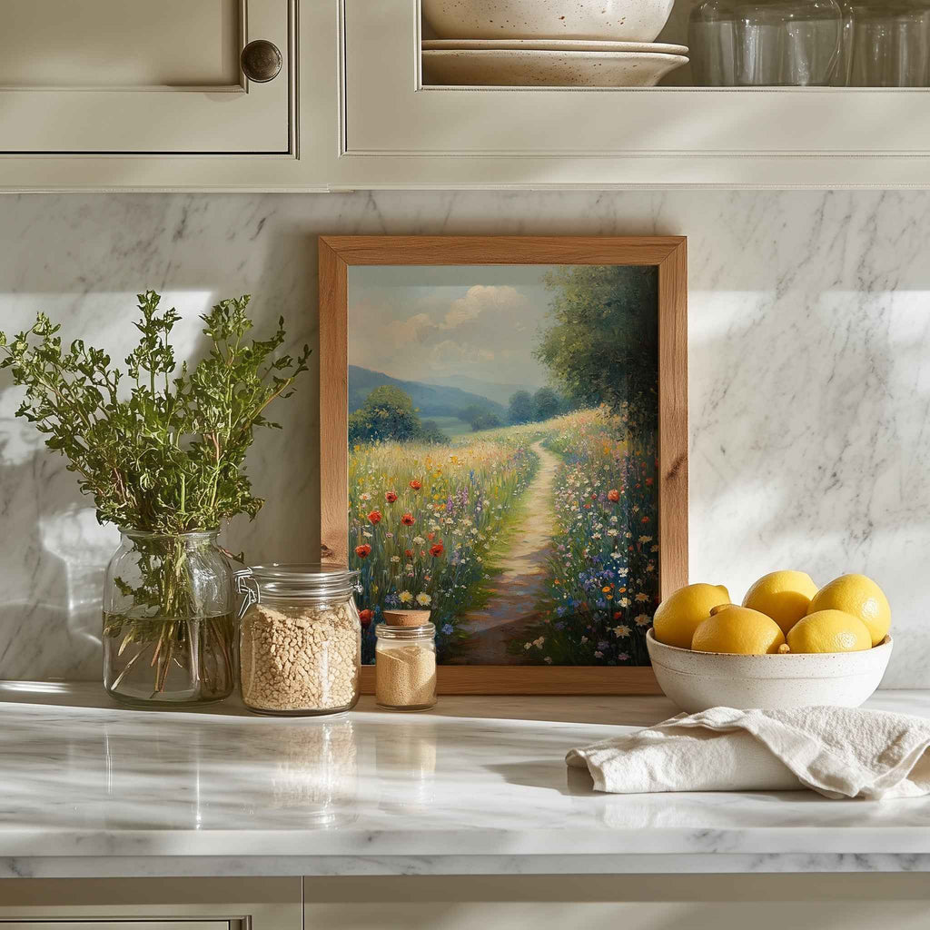 Hallway Wall Art – Wildflower Meadow Path Canvas Print