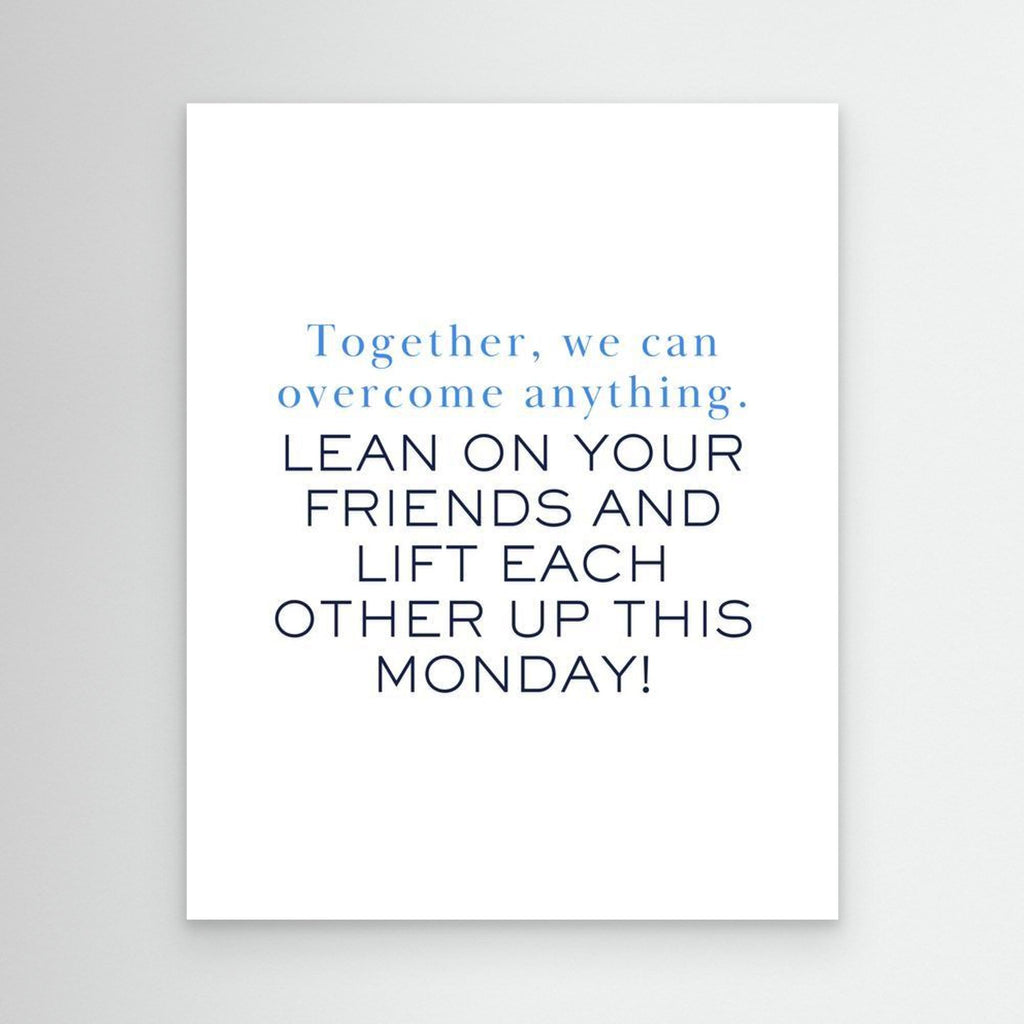 Inspirational Monday Quote Wall Art | Modern Office Decor - Framed Pop Art