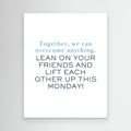 Inspirational Monday Quote Wall Art | Modern Office Decor - Framed Pop Art