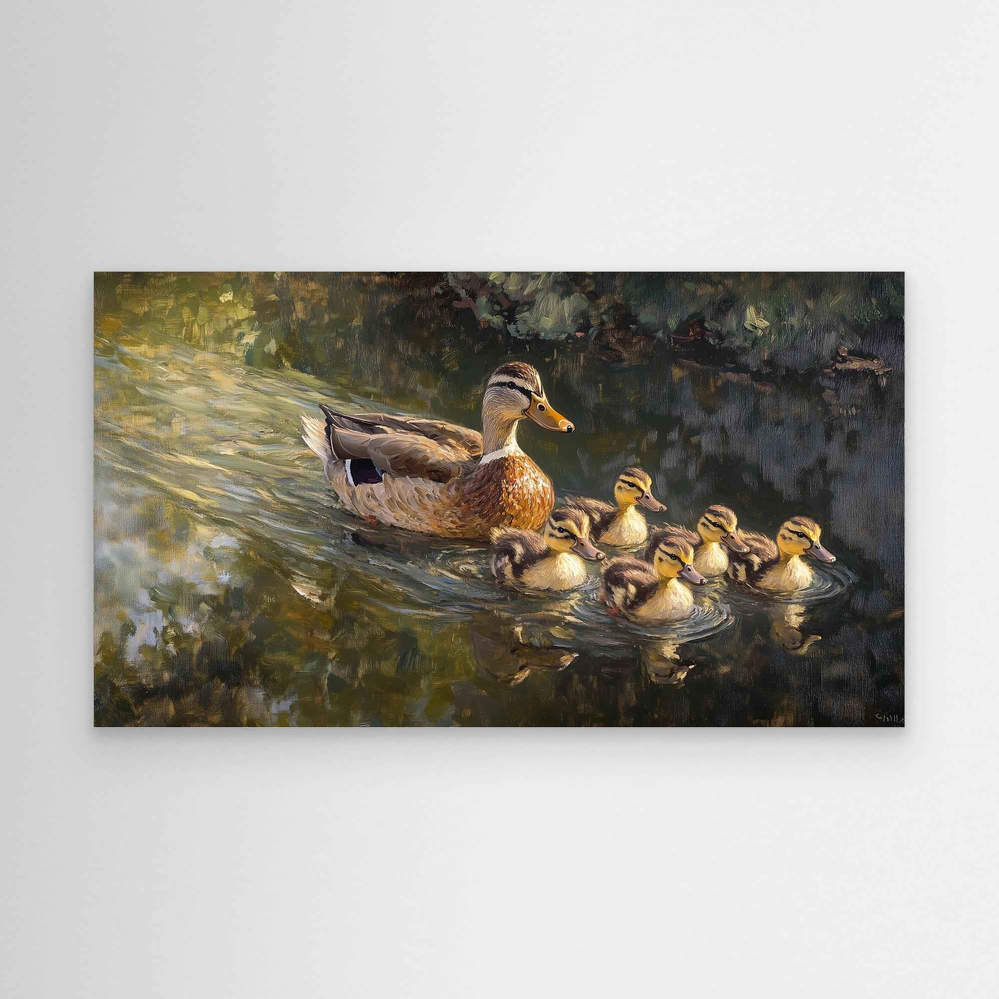 Duck & Ducklings Nursery Art | Country Cottage Wall Decor