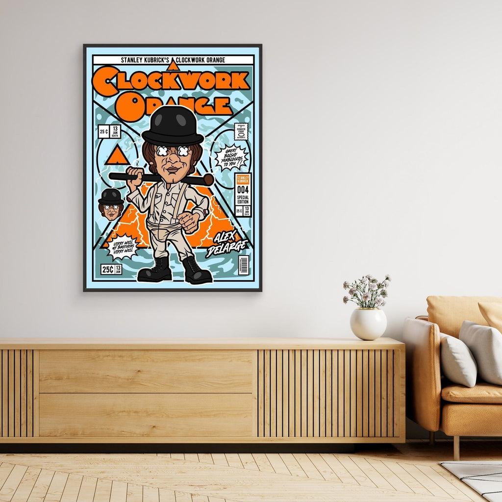 A Clockwork Orange Alex DeLarge Comic Style Art Print