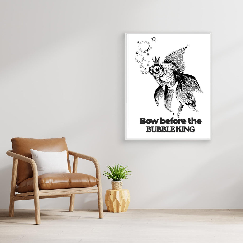 Bow Before The Bubble King Goldfish Wall Art Print