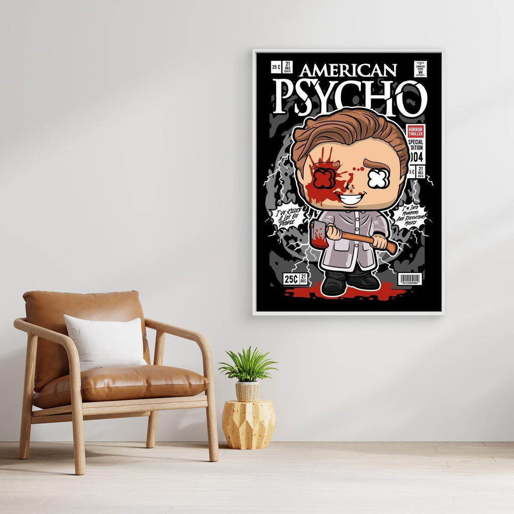 American Psycho Patrick Bateman Comic Style Wall Art