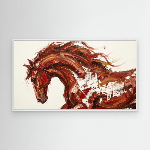 Abstract Horse Canvas Wall Art for Living Room Decor - Framed Pop Art