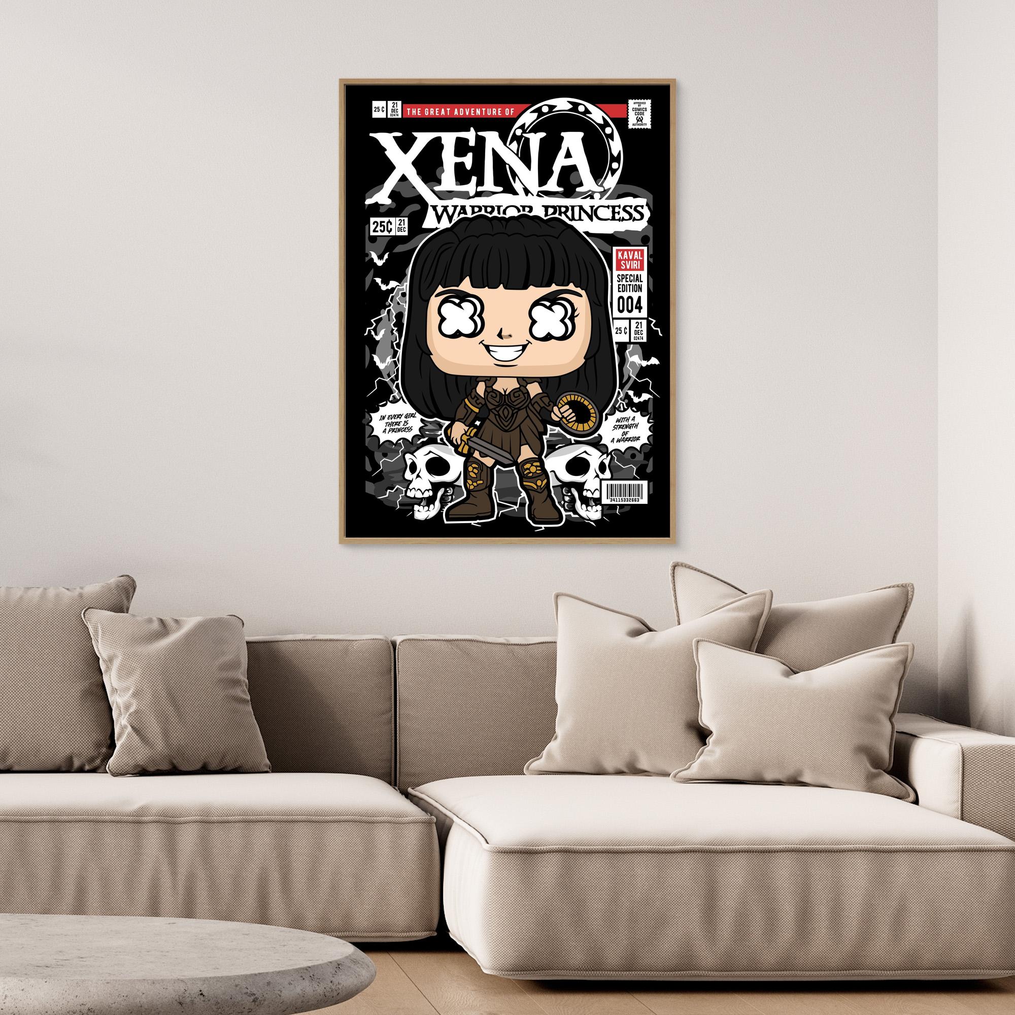 Xena Warrior Princess Canvas Wall Art Hallway Print - Framed Pop Art