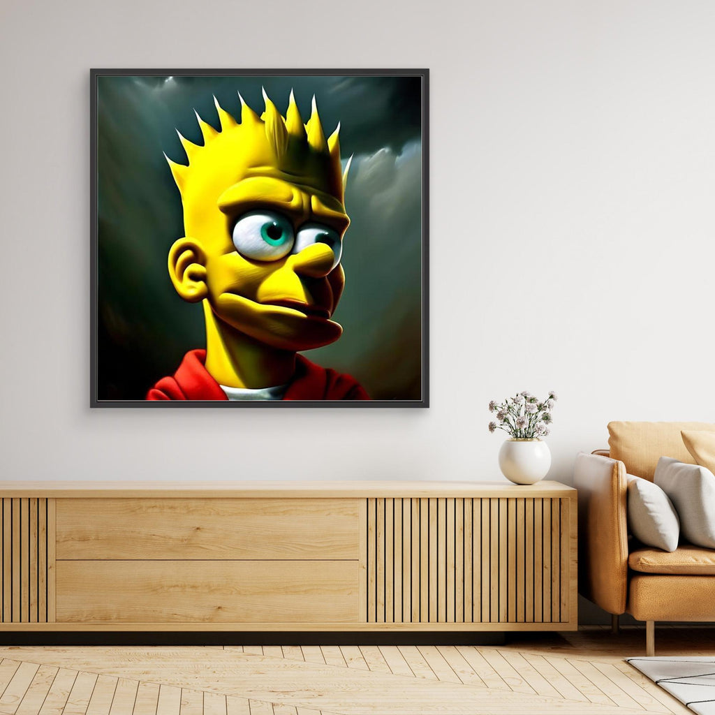 Bart Simpson Reimagined Pop Art Canvas | Modern Cartoon Wall Art
