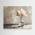 Magnolia in Glass Vase Canvas Print | Calm Floral Wall Art