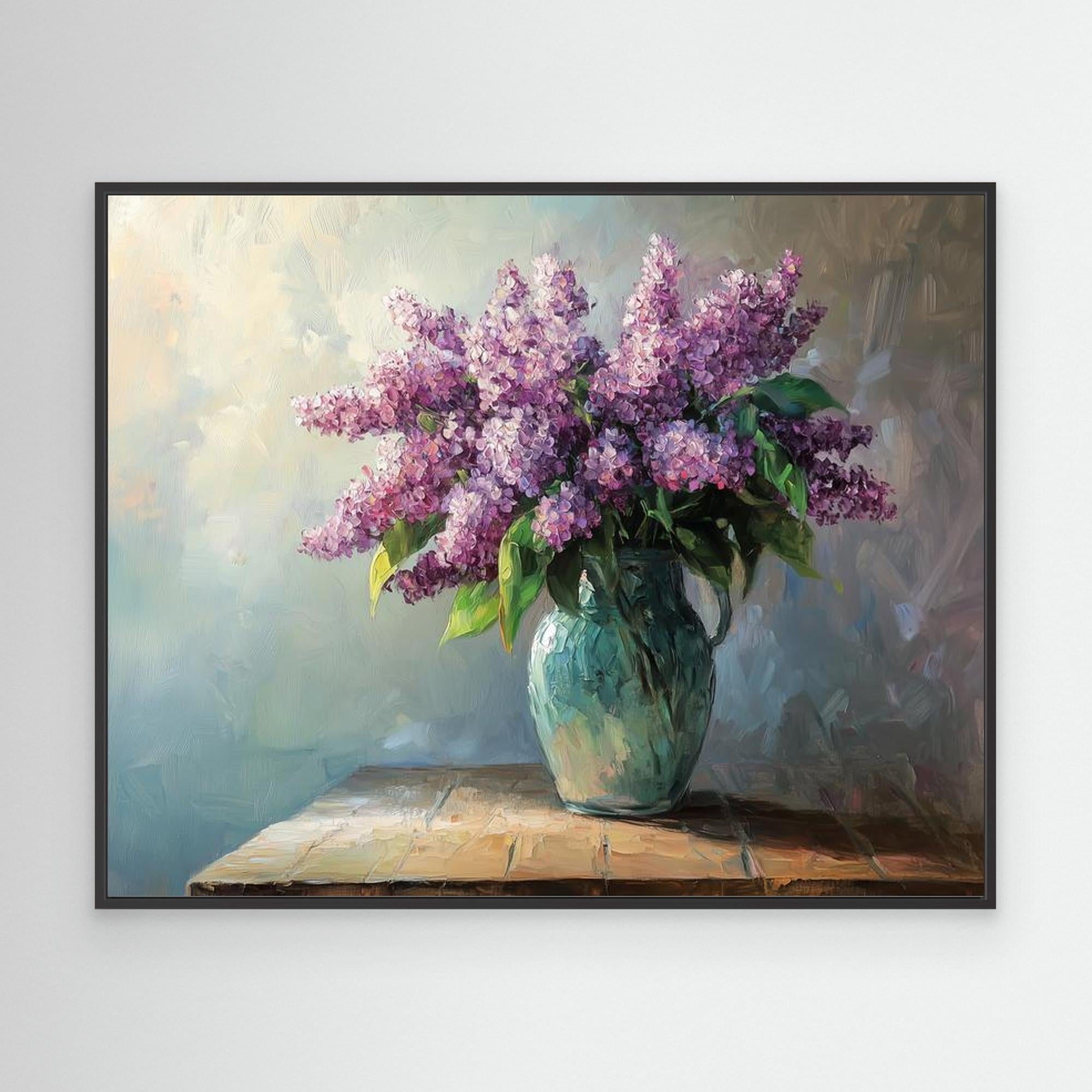 Lilac Bouquet Floral Canvas Print 
