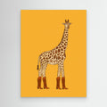 Jolene Cowgirl Giraffe Print | Quirky Nursery Wall Art - Framed Pop Art