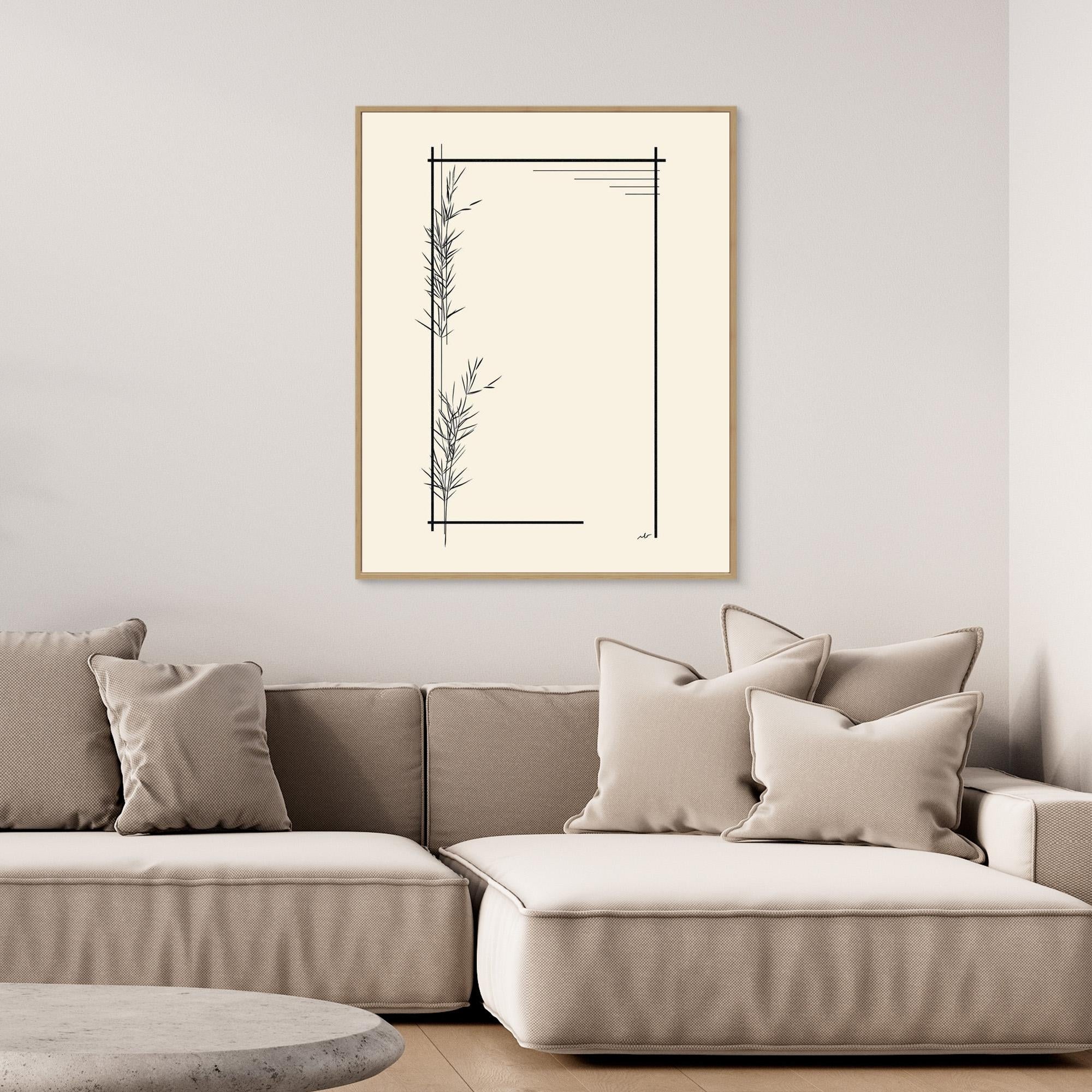 Minimalist Botanical Line Art Framed Wall Decor
