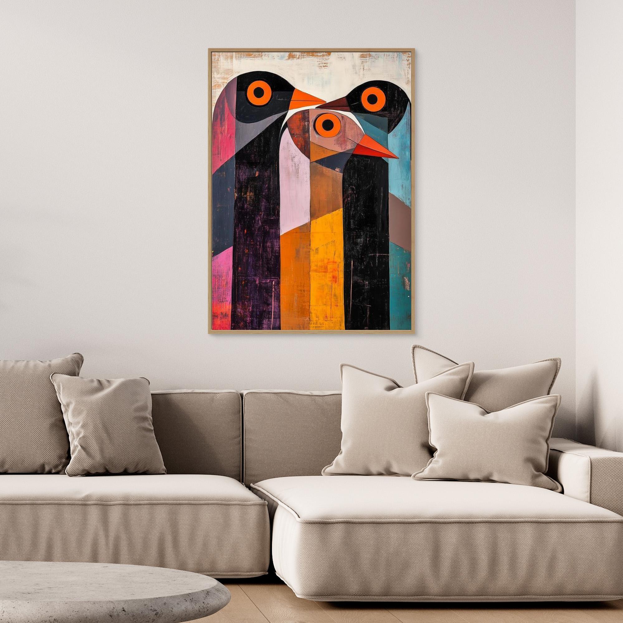 Abstract Penguin Bold Canvas Art