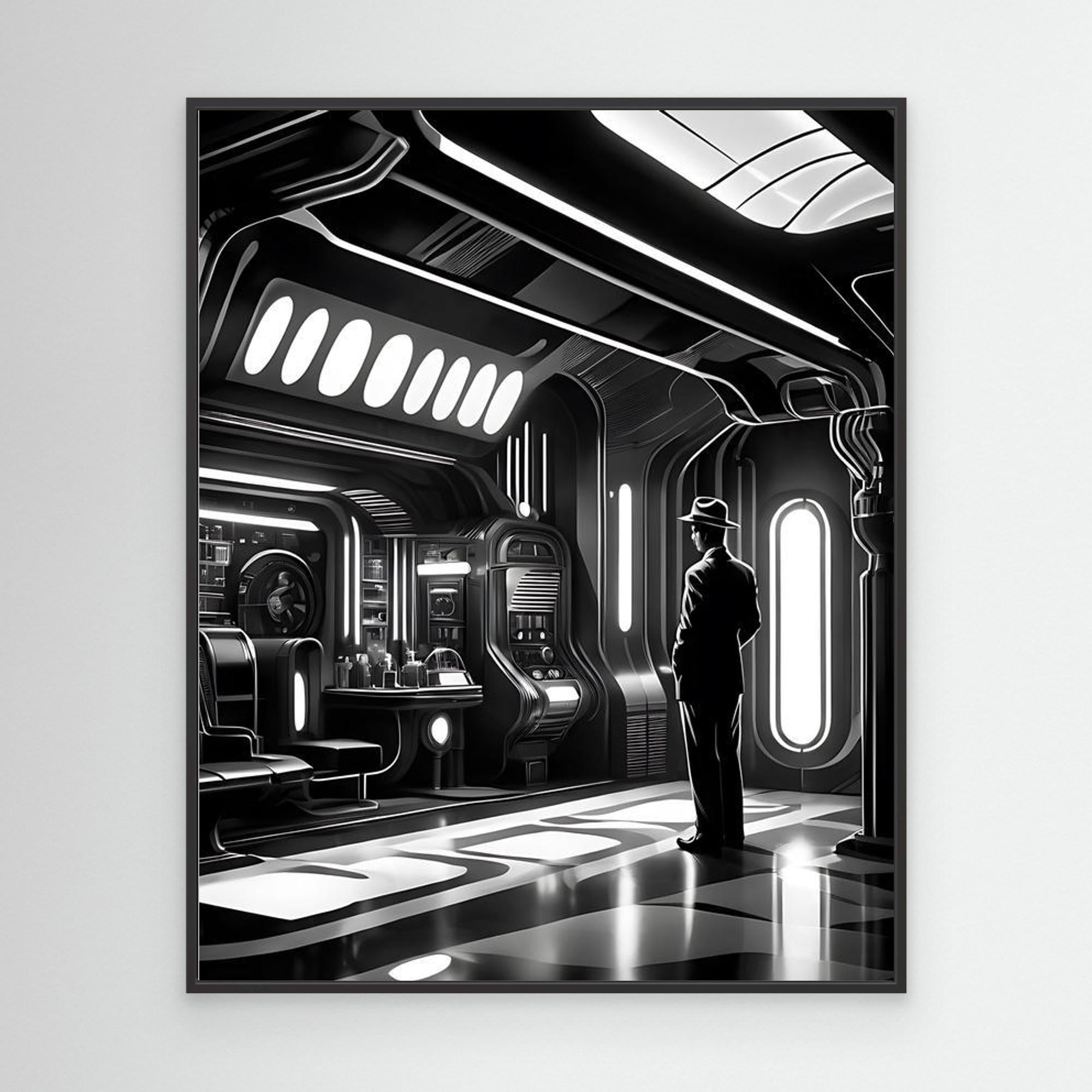 Retro-Futuristic Noir Sci-Fi Wall Art | Canvas Print - Framed Pop Art