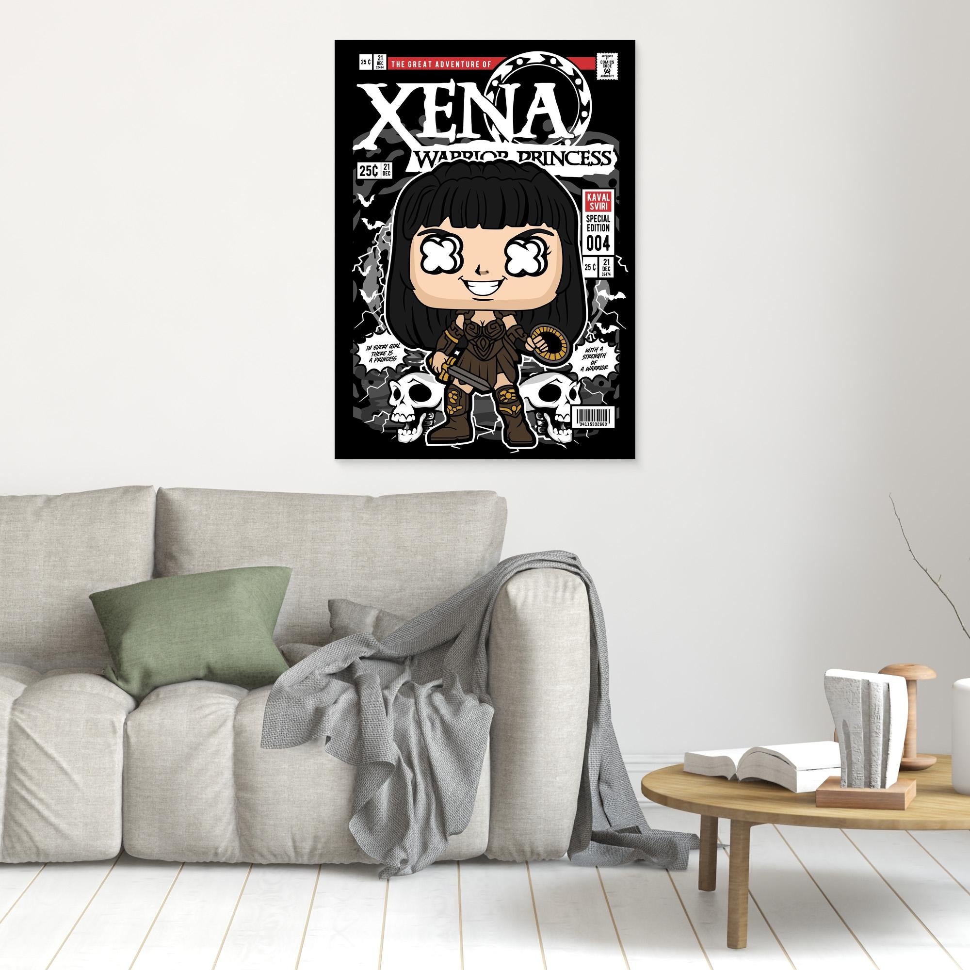 Xena Warrior Princess Canvas Wall Art Hallway Print - Framed Pop Art