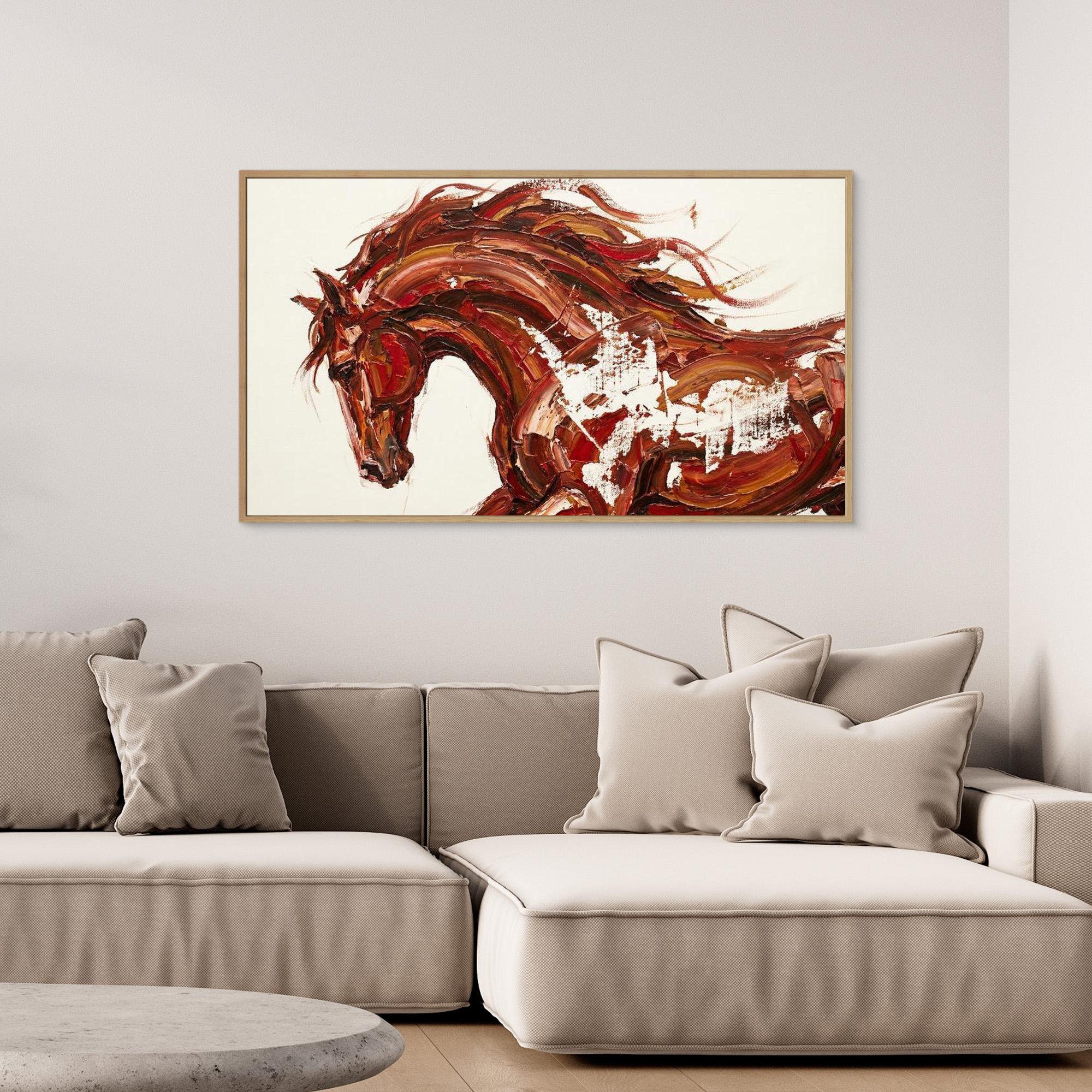 Abstract Horse Canvas Wall Art for Living Room Decor