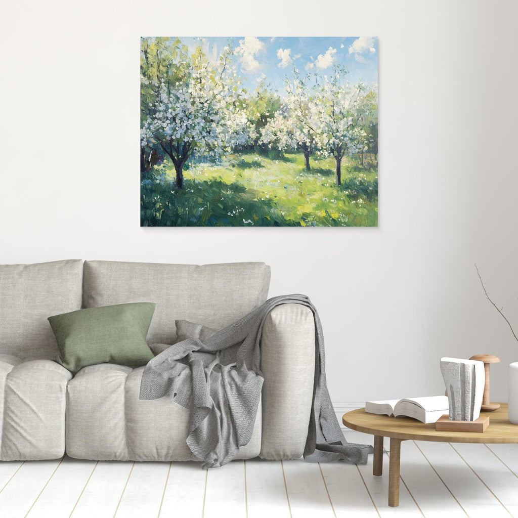 Spring Blossom Orchard Canvas Wall Art for Living Room - Framed Pop Art