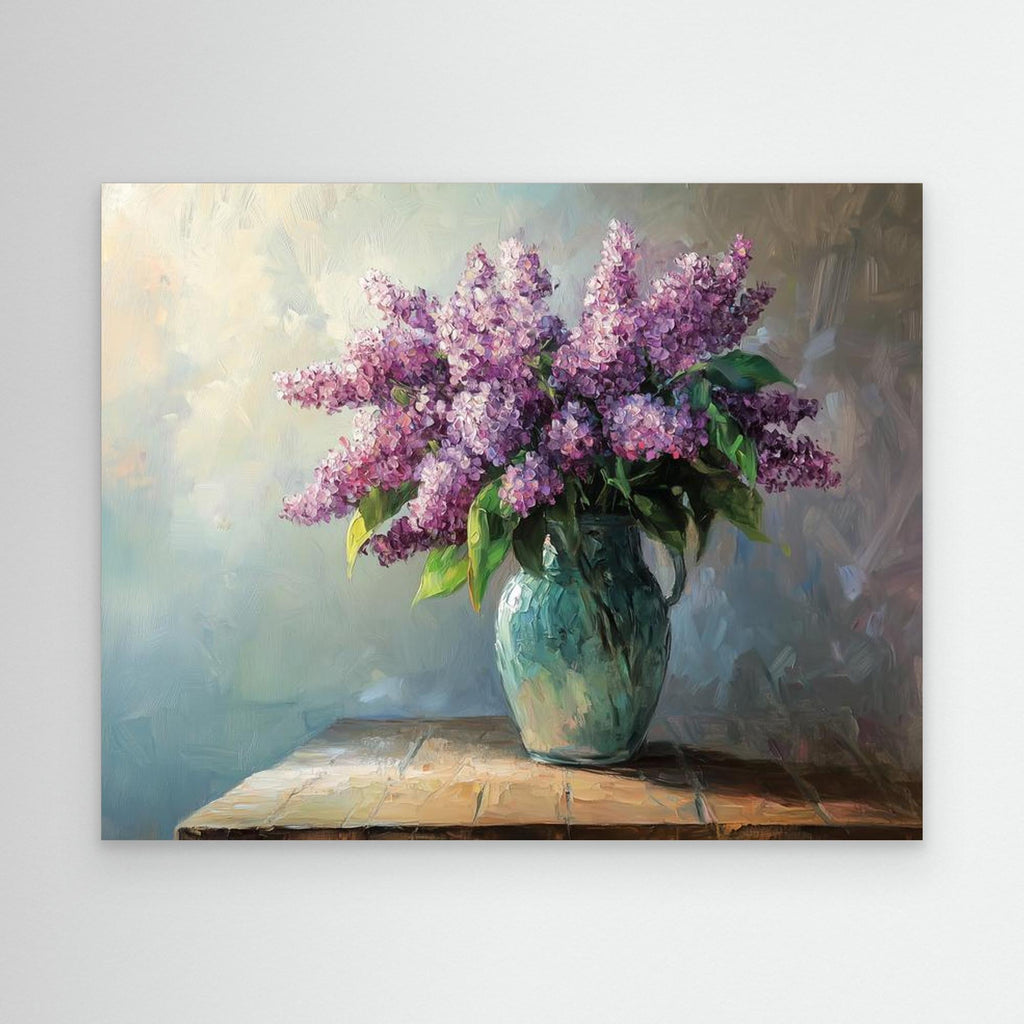 Lilac Bouquet Floral Canvas Print 