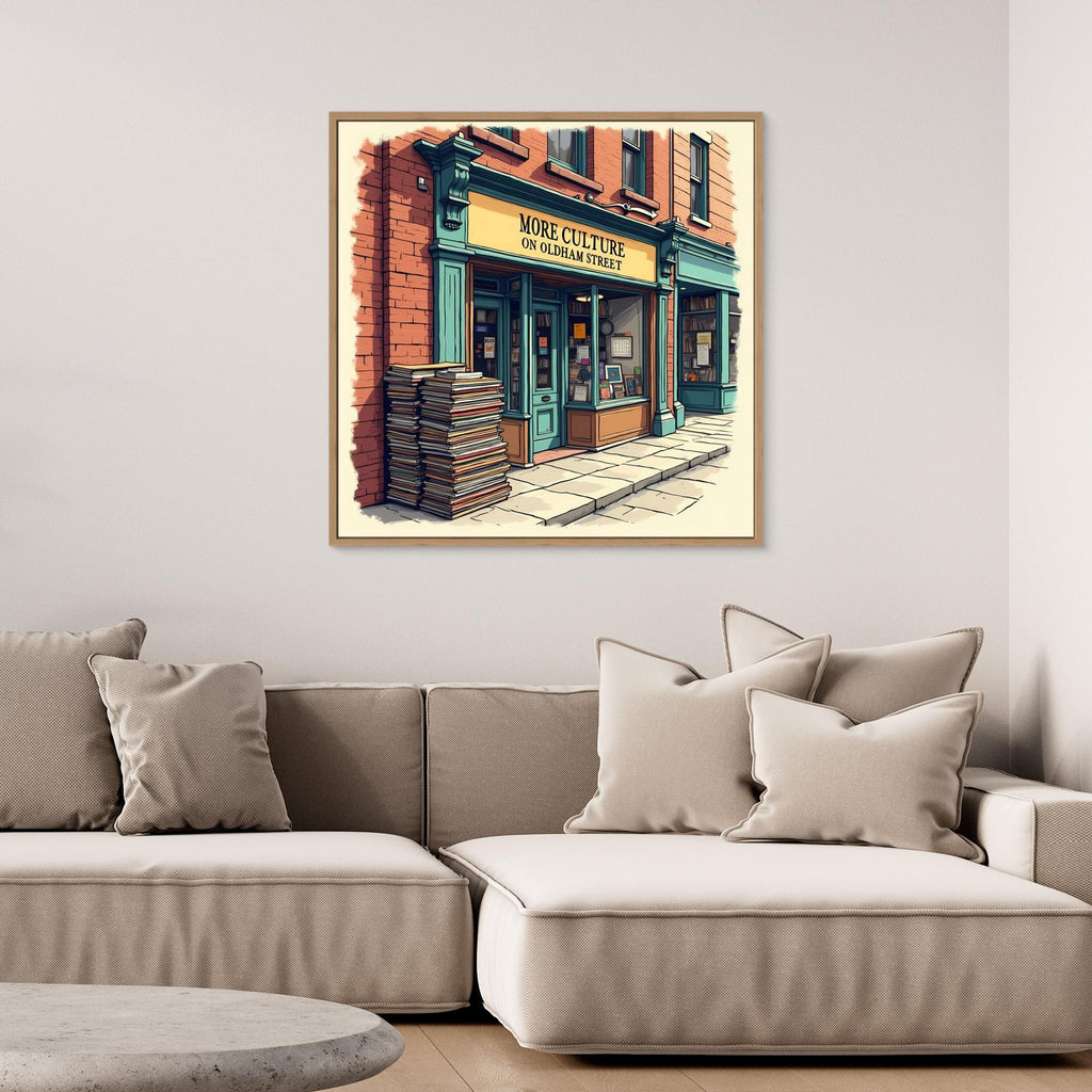More Culture Oldham Street Manchester Art Print | Framed Canvas
