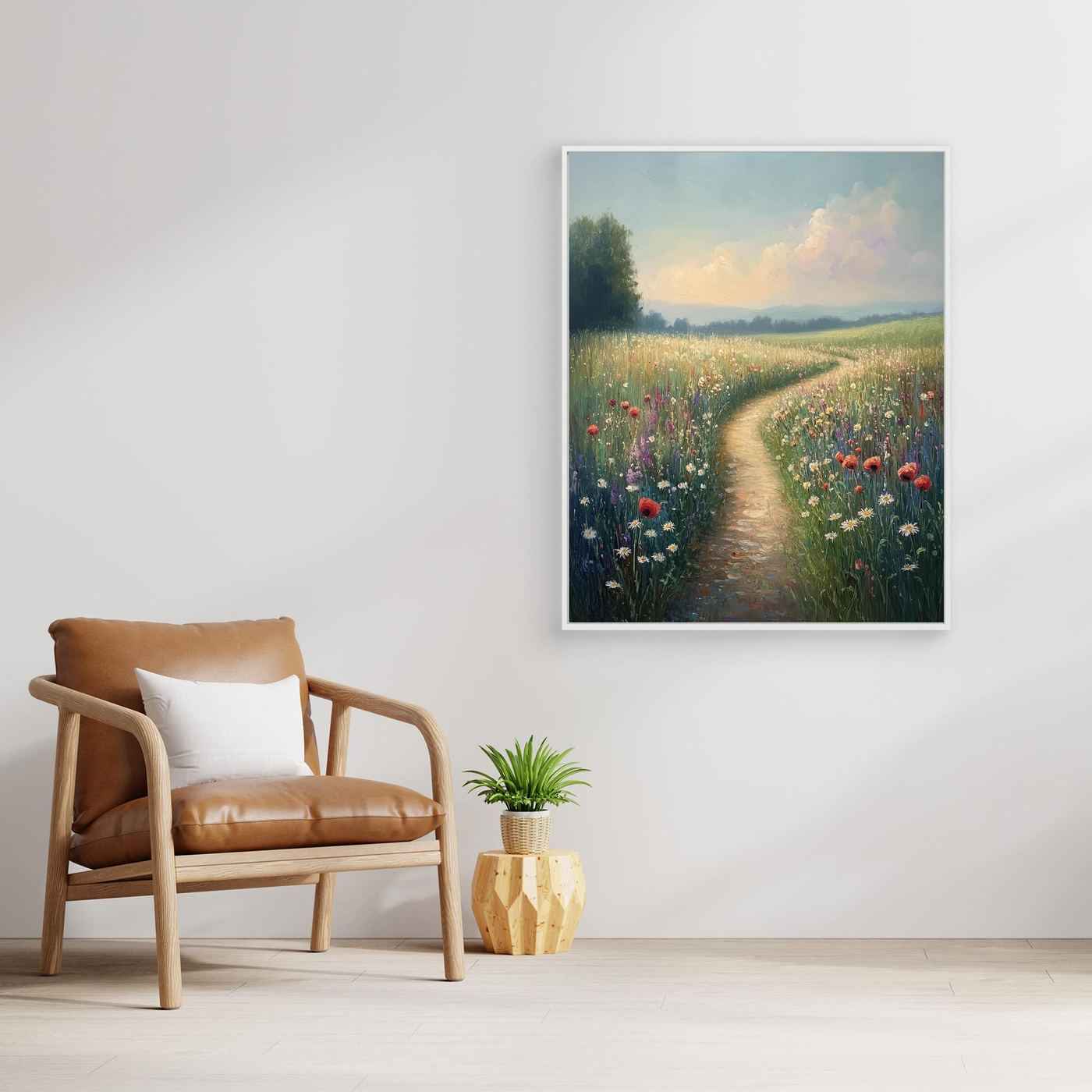 Wildflower Meadow Canvas Wall Art | Cottagecore Decor