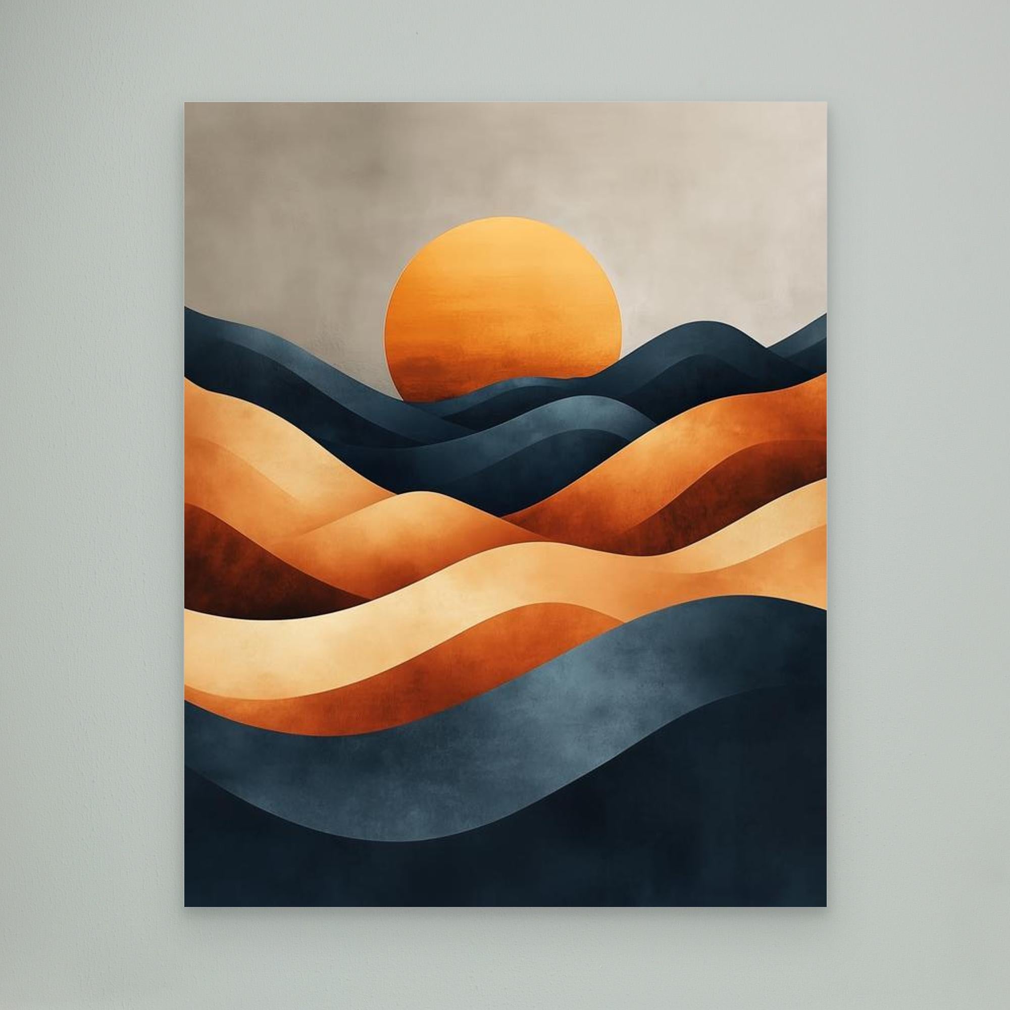 Abstract Desert Sunset Canvas Print | Modern Wall Art UK