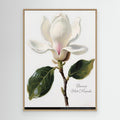 Free White Magnolia Floral Art Print | Nursery & Bedroom Decor - Framed Pop Art